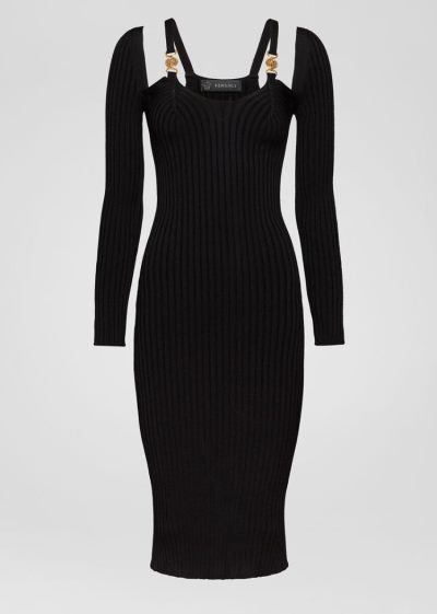 Versace Medusa Accent Knit φορεμα φορεμα γυναικεια μαυρα | ZD98TP7