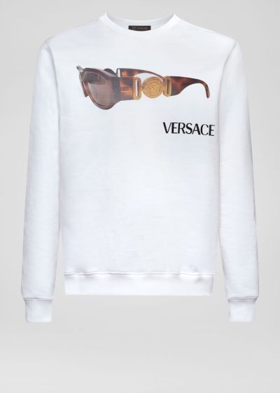 Versace Medusa Biggie Print Sweatshirt Φούτερ ανδρικα ασπρα | C1NXJ40
