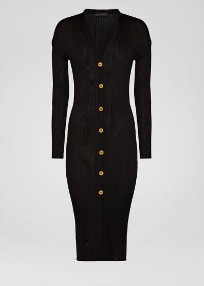 Versace Medusa Button Knit φορεμα φορεμα γυναικεια μαυρα | 1WUAPAQ