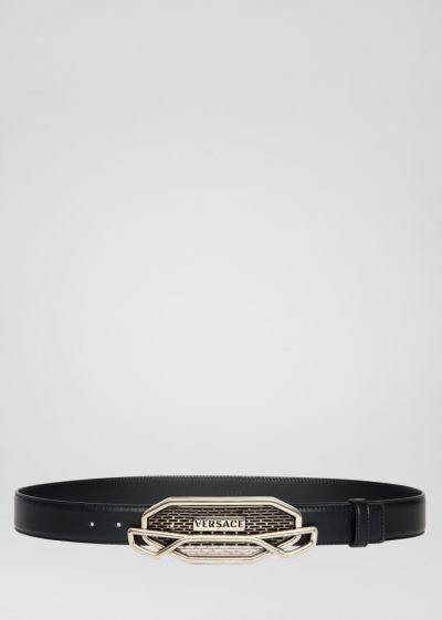 Versace Medusa Fender πόρπης Belt ζωνη ανδρικα μαυρα | LHP4CG1