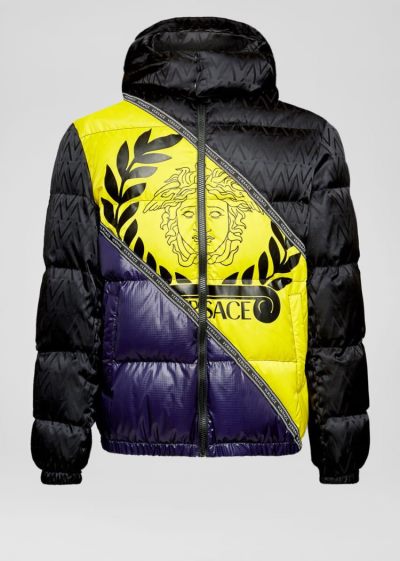 Versace Medusa Logo Puffer Jacket μπουφαν ανδρικα μαυρα | EK6VBLR