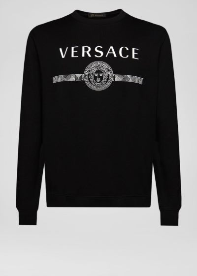 Versace Medusa Logo Sweatshirt Φούτερ ανδρικα μαυρα | 5MA0ITU