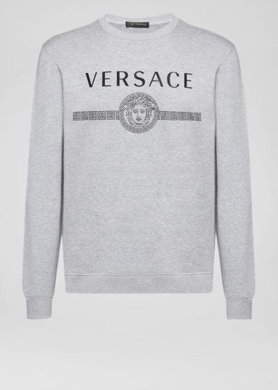 Versace Medusa Logo Sweatshirt Φούτερ ανδρικα γκρι | TK4IP1S