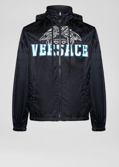 Versace Medusa Logo Κουκουλοφόρος Jacket μπουφαν ανδρικα μαυρα | JM91E8G