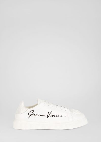 Versace Medusa δερματινα Nyx Trainers αθλητικα ανδρικα ασπρα | 4YTVEGJ