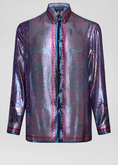 Versace Metallic Le Pop Classique Print Shirt πουκαμισα ανδρικα Πολύχρωμο | 4CUD1PP