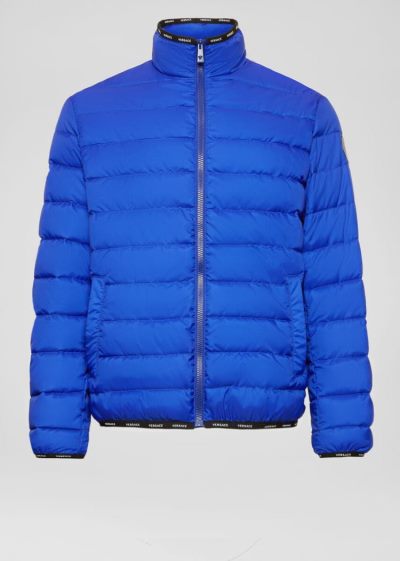 Versace Nastro Puffer Jacket μπουφαν ανδρικα μπλε | 2T9JC5M