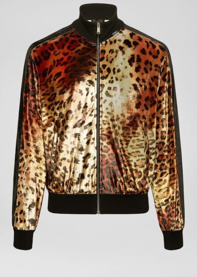 Versace Pop Animalier Print Sweatshirt Φούτερ ανδρικα λεοπαρ | 7WFQA5K