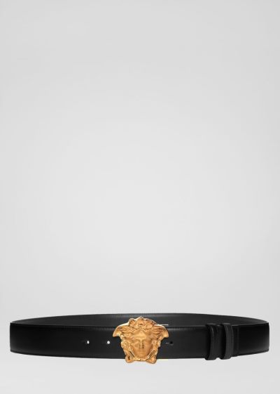 Versace Reversible Medusa δερματινα Belt ζωνη ανδρικα μαυρα | COS8JEP