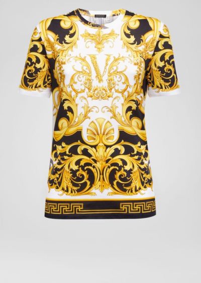 Versace Rodeo Queen Organic βαμβακερα T Shirt μπλουζακια γυναικεια Πολύχρωμο | S91NPU8