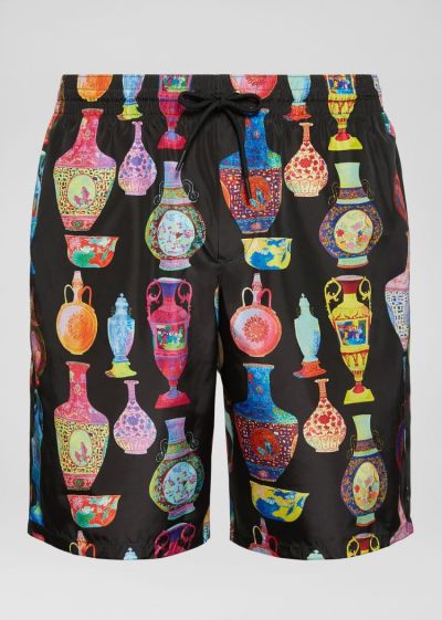Versace Seven Vessels Print Swim Trunks μαγιό ανδρικα Πολύχρωμο | ZHC013W
