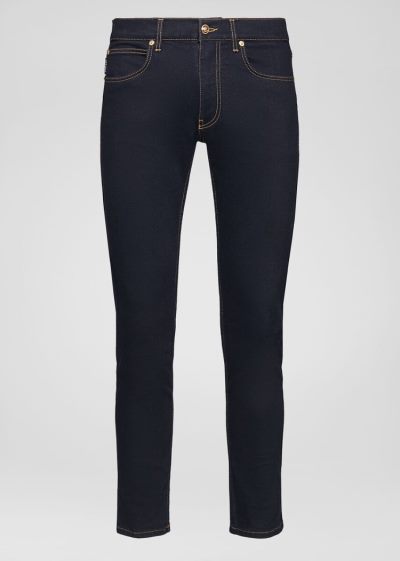 Versace Slim Fit Jeans τζιν παντελονι ανδρικα μαυρα | O8ECH4R