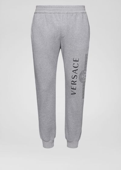 Versace Sustainable Logo Trackpants παντελόνι ανδρικα γκρι | H5TRUQH