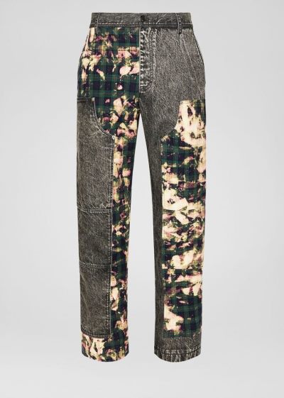 Versace Tartan Motif Jeans τζιν παντελονι ανδρικα Πολύχρωμο | BKRSP2G