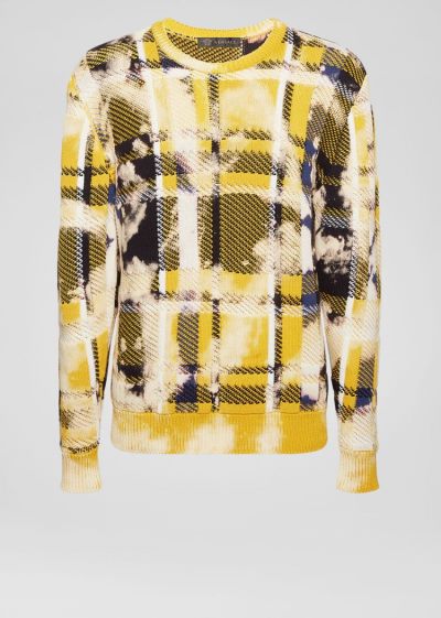 Versace Tartan Motif πουλοβερ Πουλόβερ ανδρικα Πολύχρωμο | 5MBNJQC