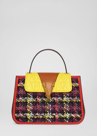 Versace Tweed Virtus Top Handle Bag Handle Bag γυναικεια Πολύχρωμο | 121PZOU