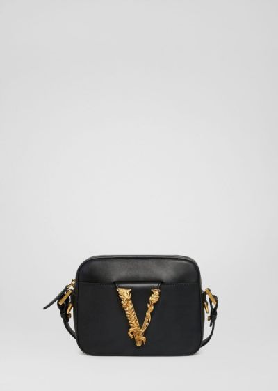 Versace Virtus Camera Bag τσάντεσ ώμου γυναικεια μαυρα | WYTL2O5
