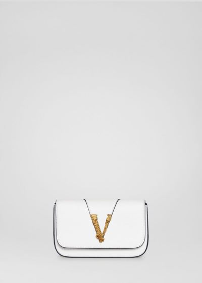 Versace Virtus Evening Bag Evening Bags γυναικεια ασπρα | 84GQOHZ
