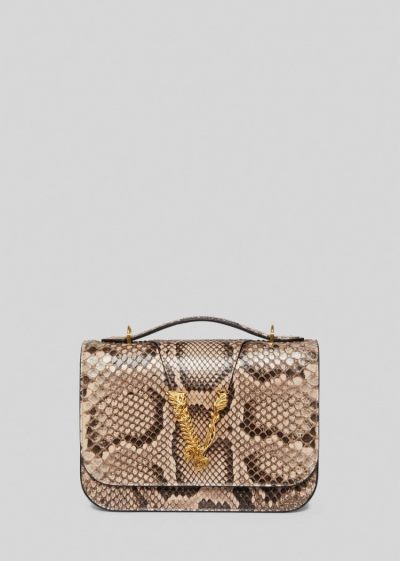 Versace Virtus Python Shoulder Bag Virtus Bag γυναικεια ροζ | 6I89RWE