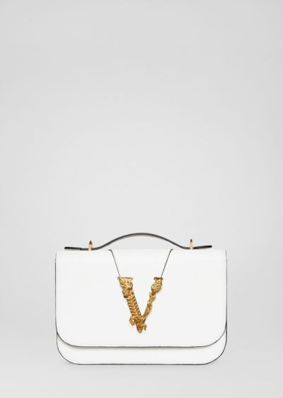 Versace Virtus Shoulder Bag τσάντεσ ώμου γυναικεια ασπρα | Z8DBXNU