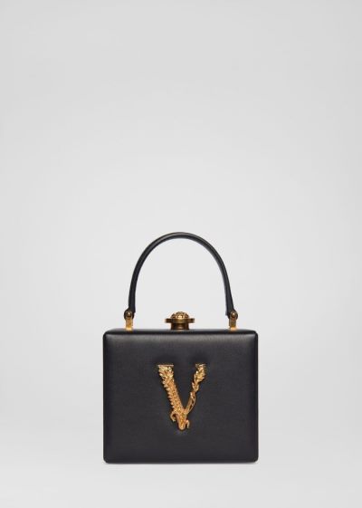 Versace Virtus Square Handbag τσαντα χειροσ γυναικεια μαυρα | 5Q1LX23