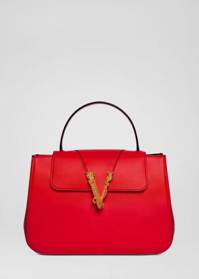 Versace Virtus Top Handle Bag Handle Bag γυναικεια κοκκινα | B9NEQKF