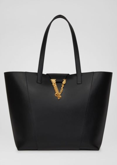 Versace Virtus Tote Bag Virtus Bag γυναικεια μαυρα | SFMM8W6