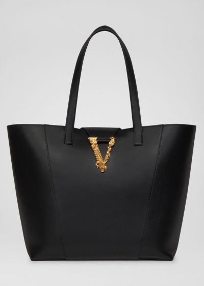 Versace Virtus Tote Bag τσάντεσ tote γυναικεια μαυρα | CX3PSXC