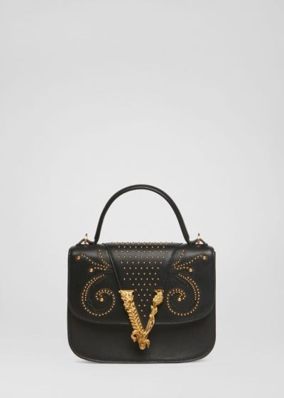 Versace Virtus Western Dual Carry Bag τσαντα χειροσ γυναικεια μαυρα | GZXJS29