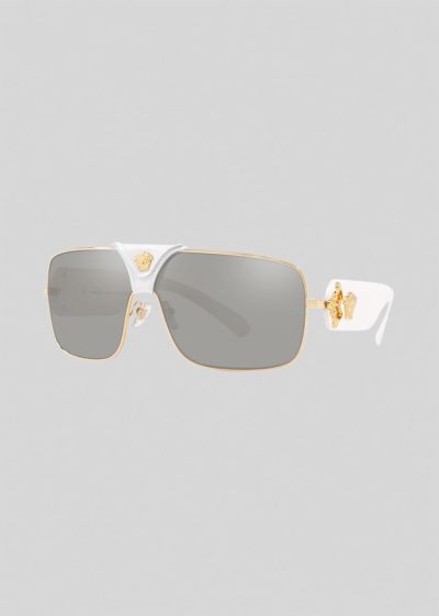 Versace White Baroque γυαλια ηλιου ανδρικα ασπρα | EUHO508