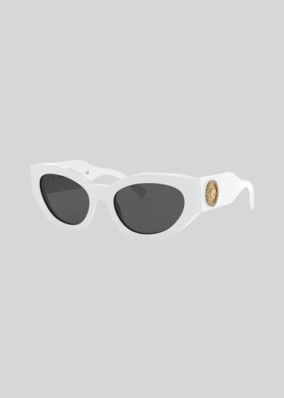 Versace White Medusa Crystal γυαλια ηλιου γυναικεια ασπρα | 0UW6OSO