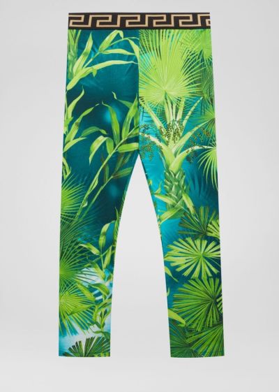 Versace Young Jungle Print Leggings κολαν παιδικα Πολύχρωμο | H9J90VA
