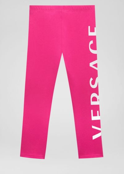 Versace Young Logo Leggings κολαν παιδικα ροζ | X0QD1O0