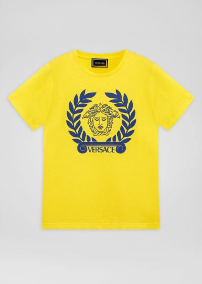 Versace Young Medusa Logo T Shirt μπλουζακια παιδικα κίτρινα | EJ35STU