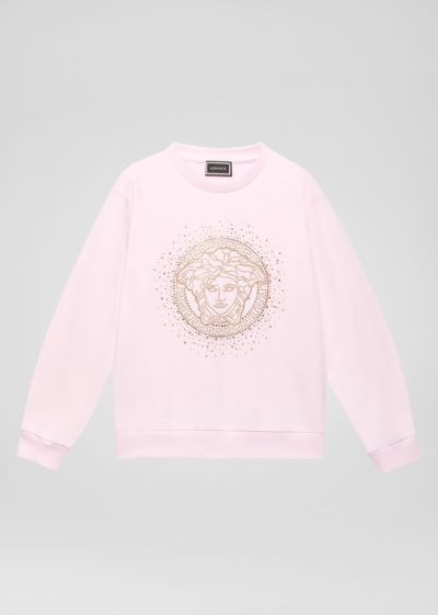 Versace Young Medusa Motif Sweatshirt φουτερ παιδικα ροζ | 3Q9XAAS
