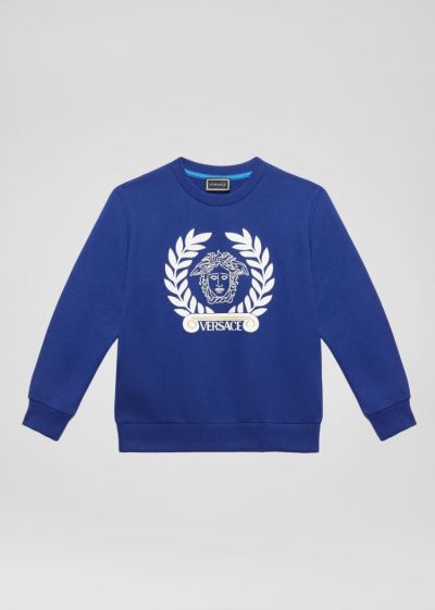 Versace Young Medusa Motif Sweatshirt φουτερ παιδικα μπλε | O1OCJKS