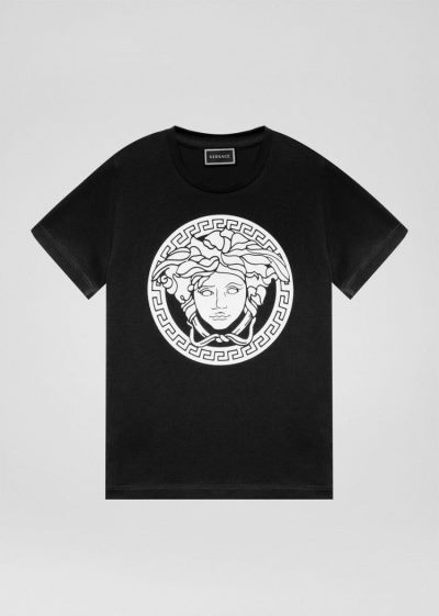 Versace Young Medusa T Shirt μπλουζακια παιδικα μαυρα | 3OYCB2V