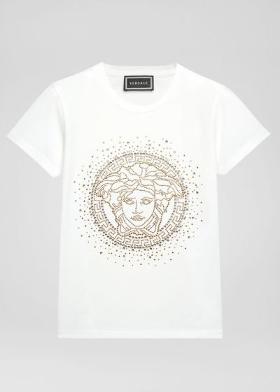 Versace Young Medusa T Shirt μπλουζακια παιδικα ασπρα | IBQUYM2