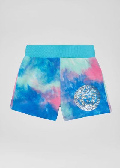 Versace Young Tie-Dye Print Medusa Shorts σορτσ παιδικα Πολύχρωμο | I662J67