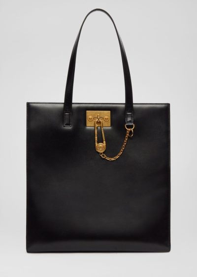 Versace Ασφαλείας Pin Tote Bag τσάντεσ tote ανδρικα μαυρα | L2C41LU