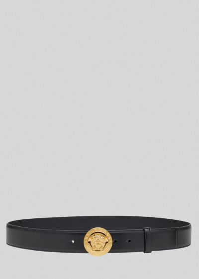 Versace κλασικα Medusa δερματινα Belt ζωνη ανδρικα μαυρα | B6JYKN2